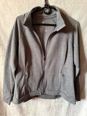 all in motion Heather Gray Full-Zip Utility Jacket